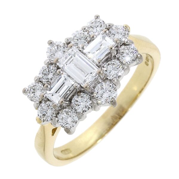 Diamond Ring with Baguette